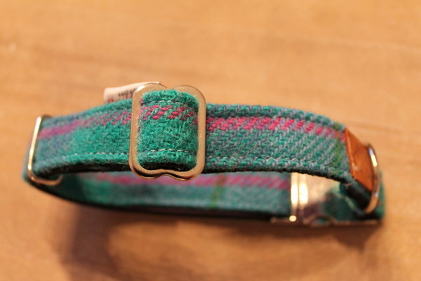 Tweedhalsbänder / Gurtband-Halsband/Leinen-Sets